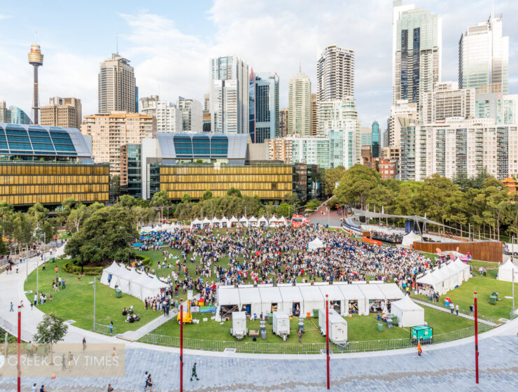 Traditional dancers performing at Greek Festival Sydney