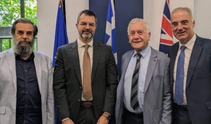 Hellenic Studies UNSW new president Paul Nicolaou with trustees and Consul