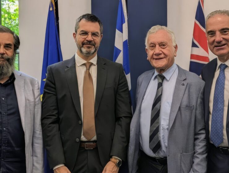 Hellenic Studies UNSW new president Paul Nicolaou with trustees and Consul