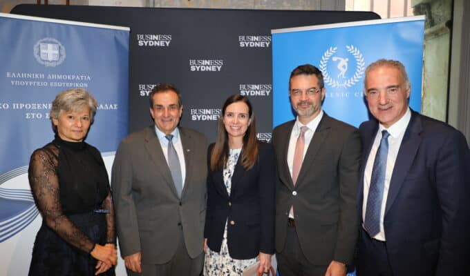Business leaders welcome Greek Consul General Sydney George Skemperis at reception