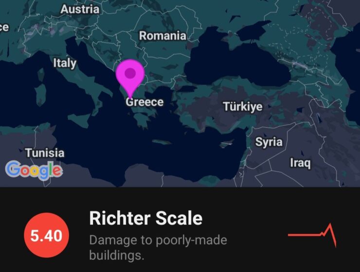 A magnitude 5.5 earthquake struck near Rodotopi, Epirus, Greece on March 8, 2026, at shallow depth. Moderate to strong shaking reported in Ioannina and surrounding areas; aftershocks ongoing.