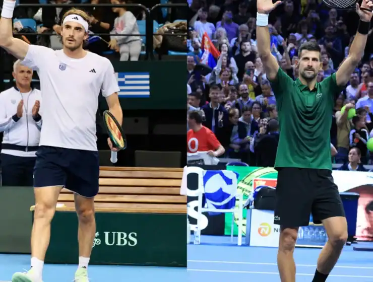 Tsitsipas and Djokovic Team Up at Indian Wells, Share Viral Shopping Cart Photo